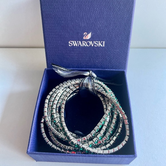Swarovski Emerald Green Stretch Bracelet Set - Picture 6 of 6